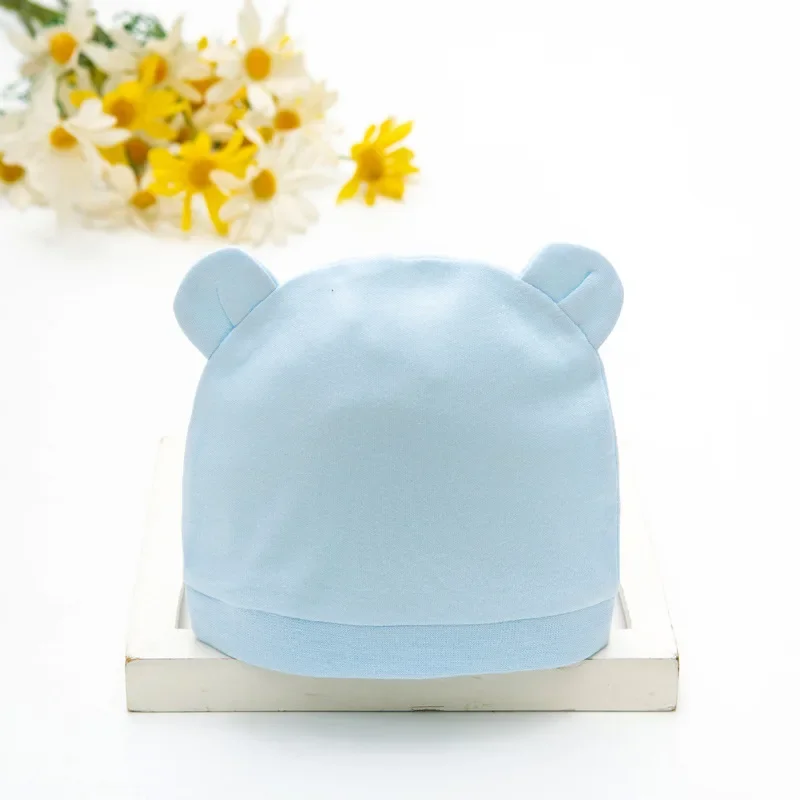 Soft Newborn Hat Baby Beanie Cotton Infant Bonnet Baby Cap for Girls Boys Kids Hats Newborn Photography Props Accessories 0-12M