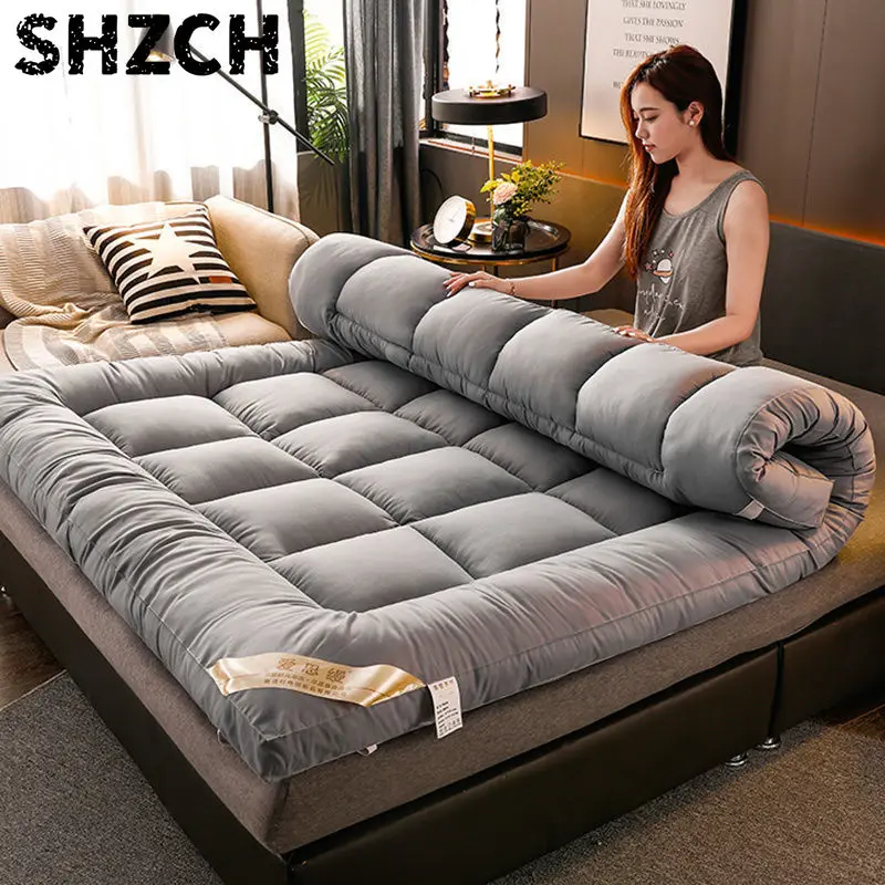 Bed Mattress Foldable Soft Student Dormitory Roll Up Floor Tatami Mat Adult Skin Friendly Breathable Sleeping Thick Bed Mattress