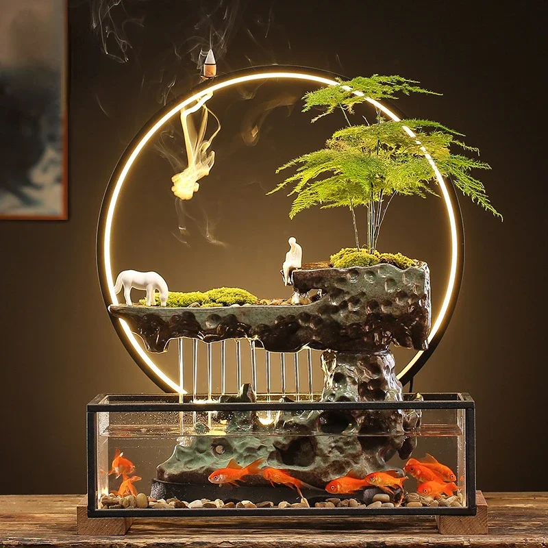 Good Luck Comes Lucky Living Room Entrance Study Office Desktop Fish Tank Housewarming Decoration Gift