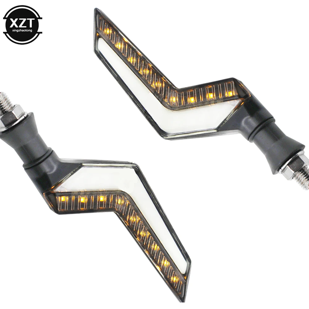 2pcs Motorcycle Turn Sequential Signals LED Blinker Flowing Water Flashing Lights Tail Stop Indicators Turn Signal