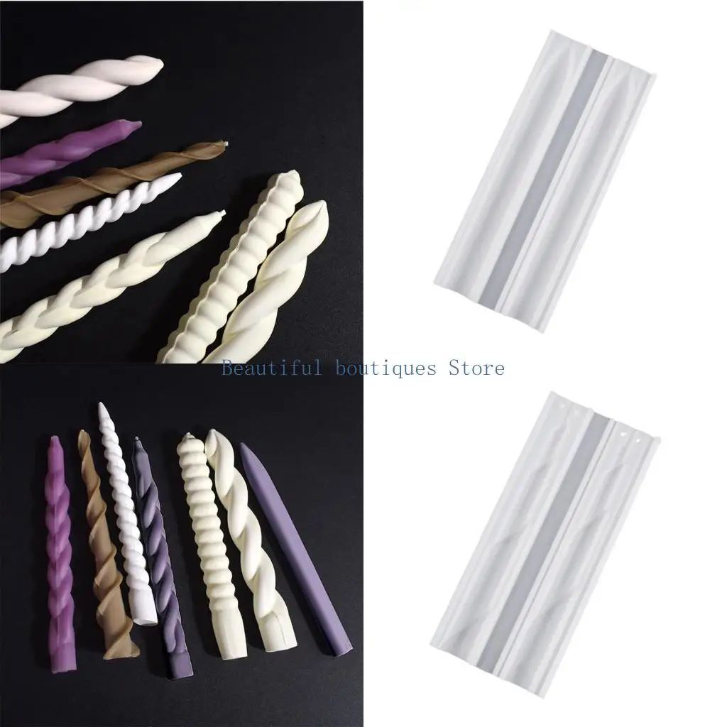 

U4LF Скрученная прочная силиконовая плесень для творческой свечи и мыла.