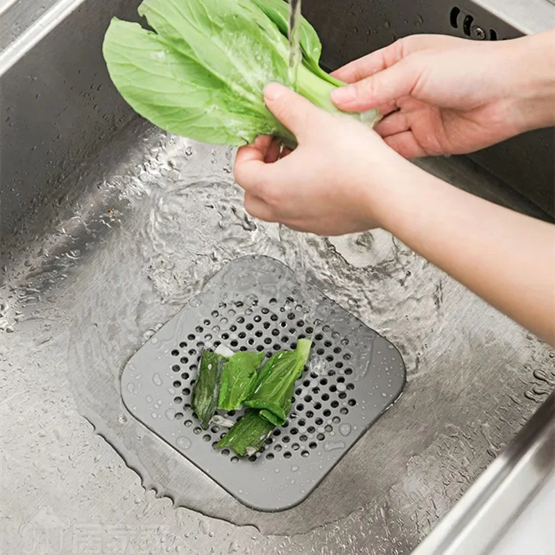 

3/5/10pcs Stopper Kitchen Sewer Silicone Sink Strainer Bathroom Floor Bathtub Water Filter Home Accessories Shower Drain Hair