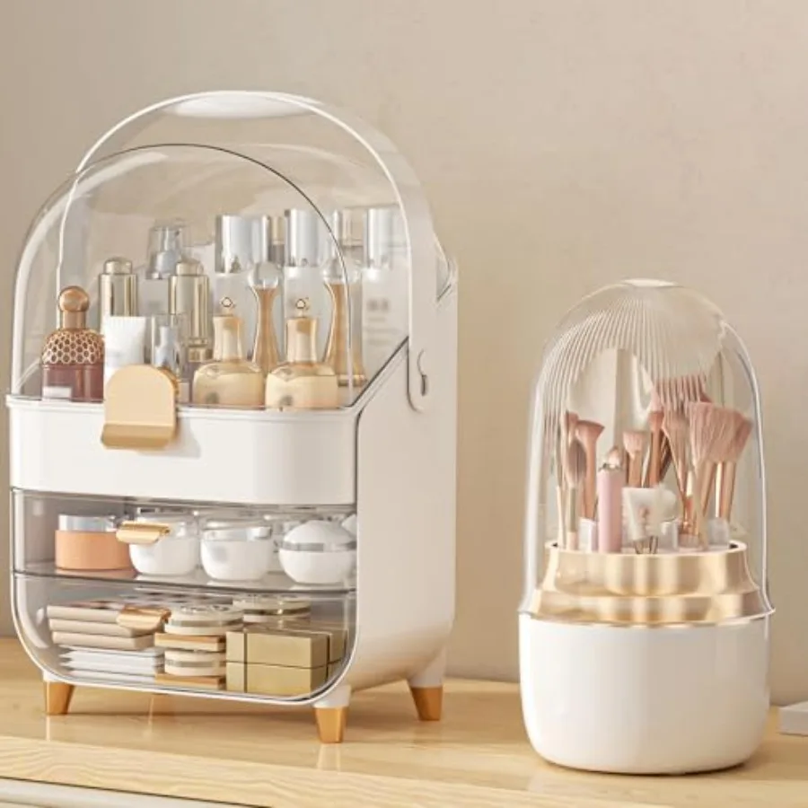

Органайзер для косметики и уходовых средств, подставка для ванной комнаты, коробка для хранения, витрина для косметики, подарки для девочек-подростков, модные аксессуары