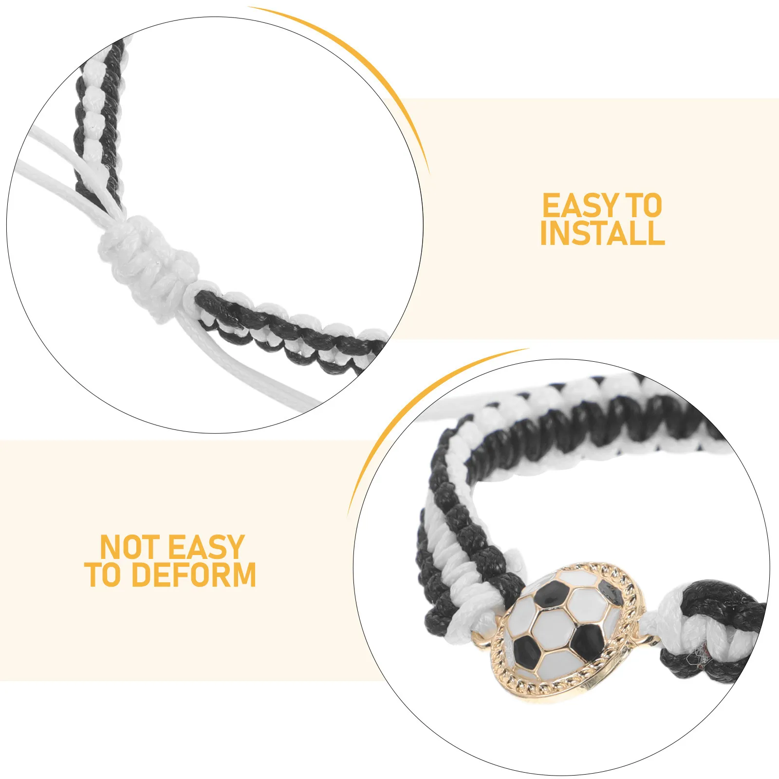 10Pcs Soccer Bracelets for Adjustable Football Wristbands Team Spirit Accessories Soccer Party Favors Sport
