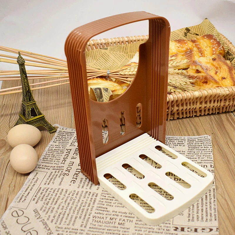 Foldable Toast Bread Slicer Stand Plastic Cutting Tool Sandwich Cutter Mold Loaf Cutter Rack Baking Tool Kitchen Gadgets