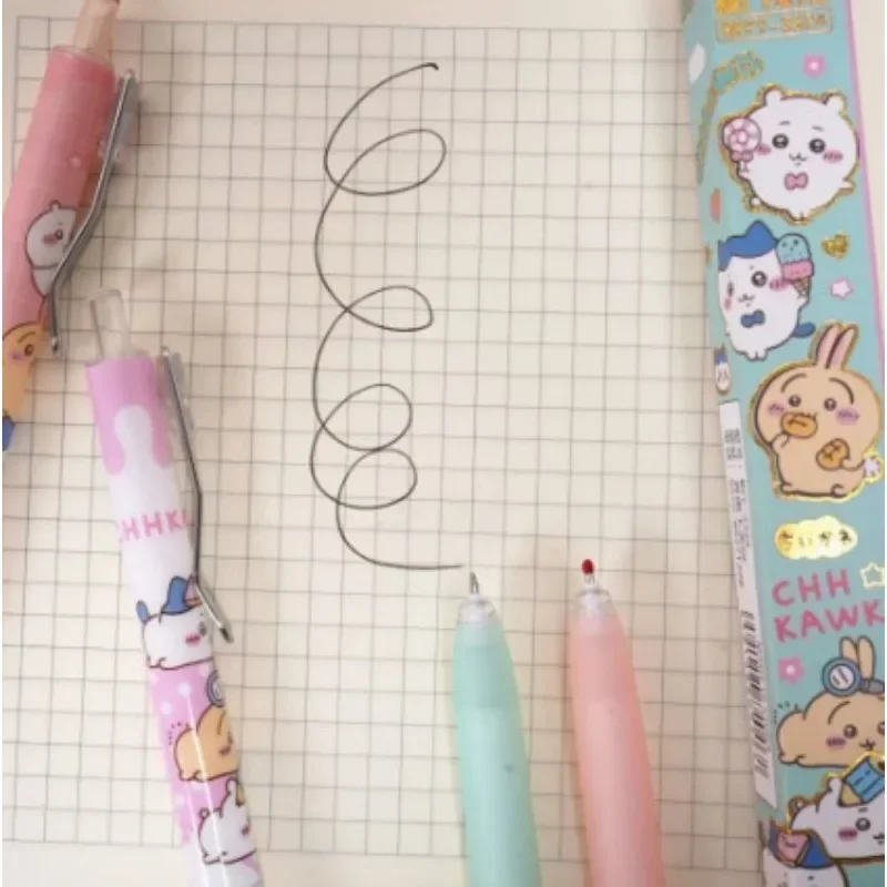 2026 Chiikawa Blind Box Pen Set Cartoon 0.5mm Press Neutral Pen Student High Beauty Anime Stationery