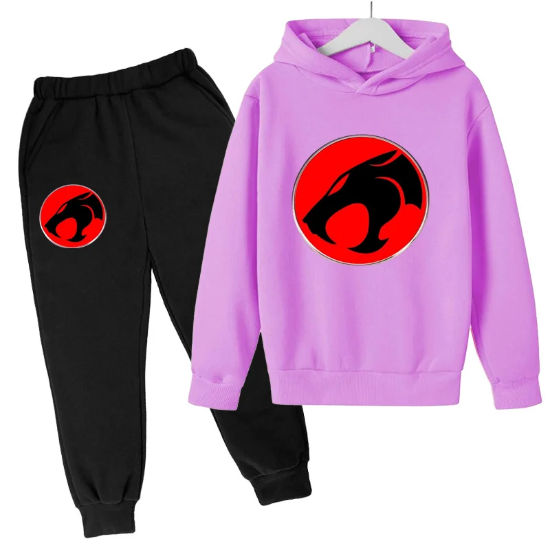 

Kids Thundercats Anime Print Spring Autumn Pullover Hoodie+Pants 2pcs Tracksuits 2-13 Years Boys Girls Outfits Children Clothes