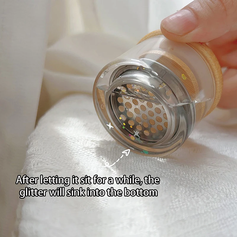 살롱용 나무 뚜껑이 있는 유리 네일 컵 1개 - 파우더, 리퀴드, 브러쉬 보울 홀더 용기 네일 아트 클리닝 도구