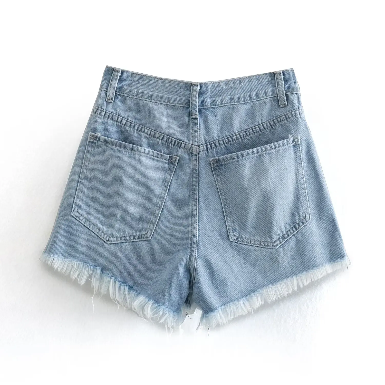 Dżinsowe spodnie z wysokim stanem, damskie, modne, uniwersalne, z dziurami, jesienne nowości, JNLEAOG 436520, luźny krój, poliester.