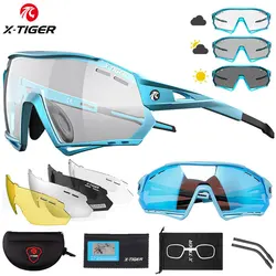 X-TIGER Bike Glasses Photochromic Cycling Sunglasses 5 Lens Men Women Sports Goggles UV Protection Outdoor Sport Sunglasses