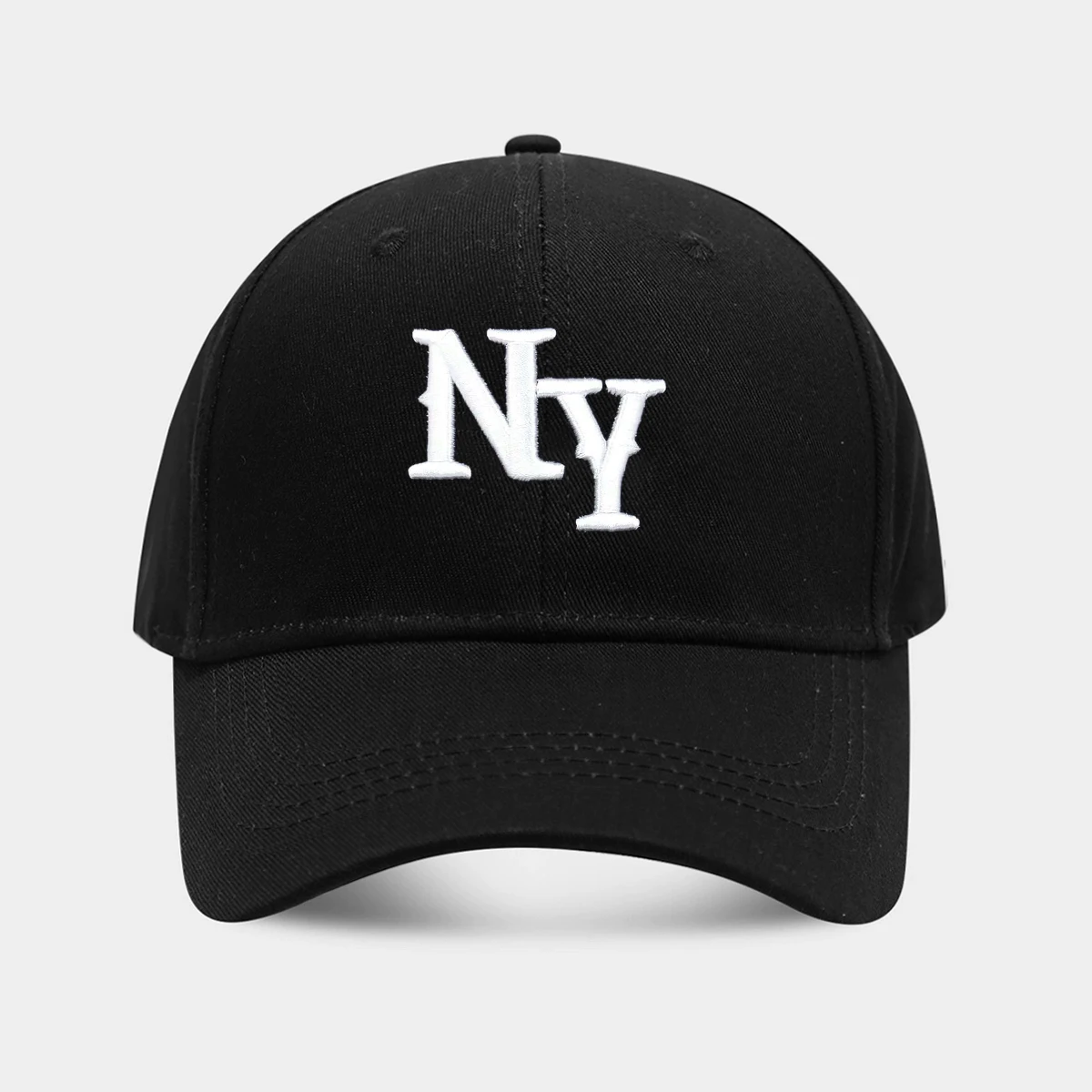 1 casquette de baseball en polyester imprimé "NY", accessoire de mode pour l'extérieur, réglable, légère, unisexe, comme cadeau de vacances