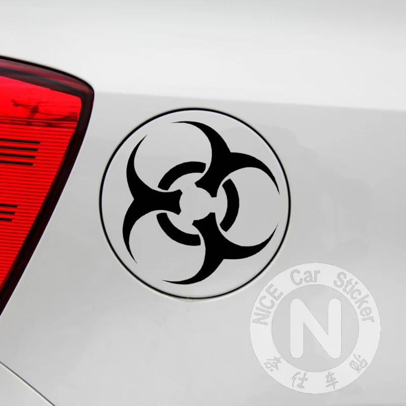 Car Stickers Biohazard Warning Biological Reflective Decoration For Fuel Tank Cap Windshield Trunk Bumper Motorcycle Helmet C40