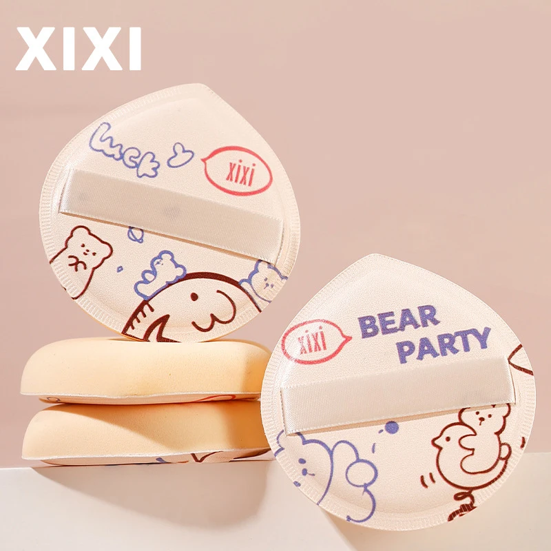 Xixi メイクアップスポンジ ソフトで色褪せない、ウェットでもドライでも完璧なファンデーション ファッショナブルなパウダーパフ