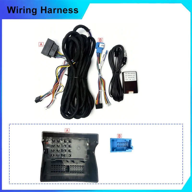 16pin Car Android Radio GPS Wiring Harness Adapterfor BMW X5 E53 Support original CD 2din Stereo Plug Power Cable cord Canbus n