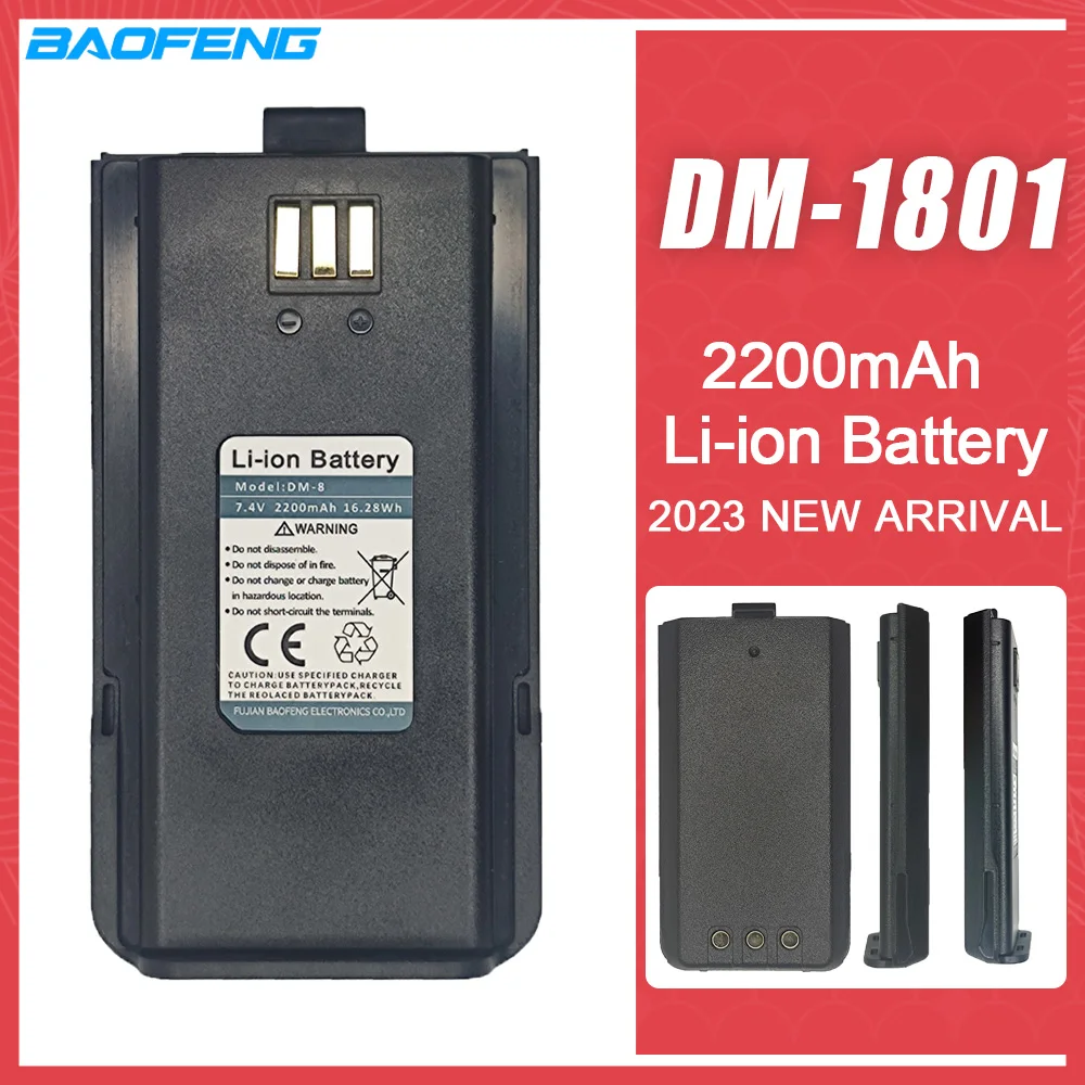 

BAOFENG Orignal BF-H6 DM-8 Li-ion Battery 7.4V 2200mAh Long Standy For Walkie Talkie Baofeng H6 DM1801 Two Way Radio Accessories