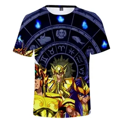 Anime The Knights of The Zodiac Saint Seiya 3D Printed T-shirt Boys Girls Tee Tops Round Neck Plus Size Personality T-shirts