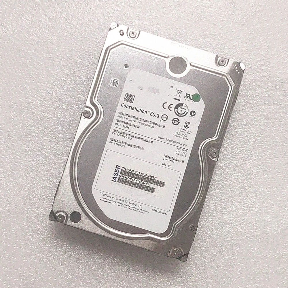 3TB For Dell  SATA 7200 RWV72 3T 0RWV72 ST3000NM0033 Server Hard Disk