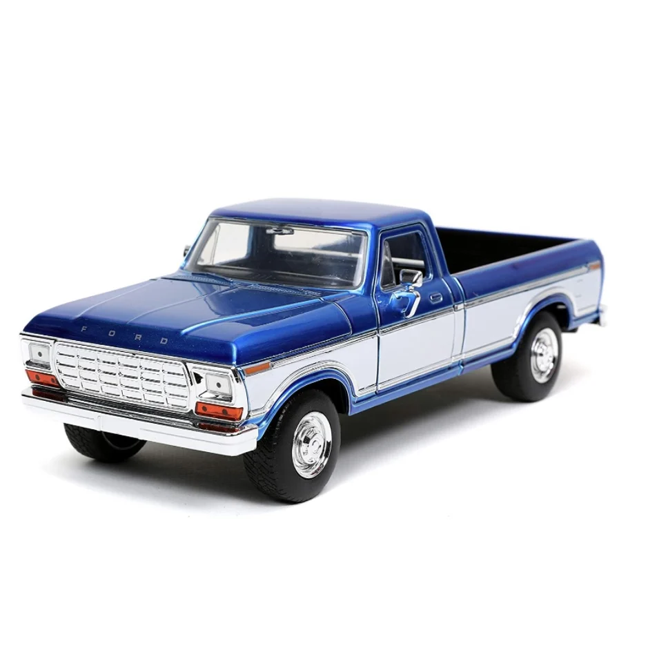 Jada Toys Just Trucks 1:24 1970 Ford F-150 with Rack Die-cast Car Candy Blue, Toys for Kids and Adults Collectibles