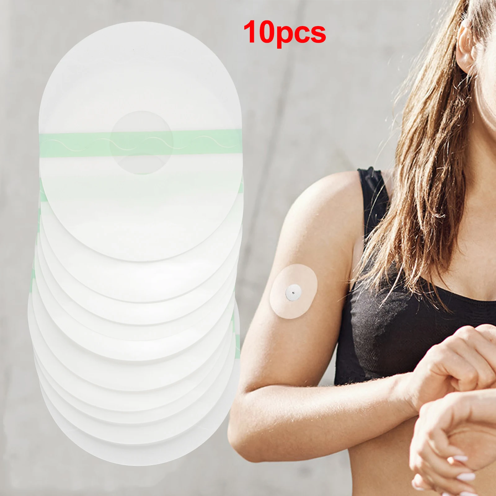 10Pcs Transparent/Skin Ton Waterproof Adhesive Patches Fixic Freestyle Libre Sensor Covers Patch Clear Overpatch Tape Round/Oval