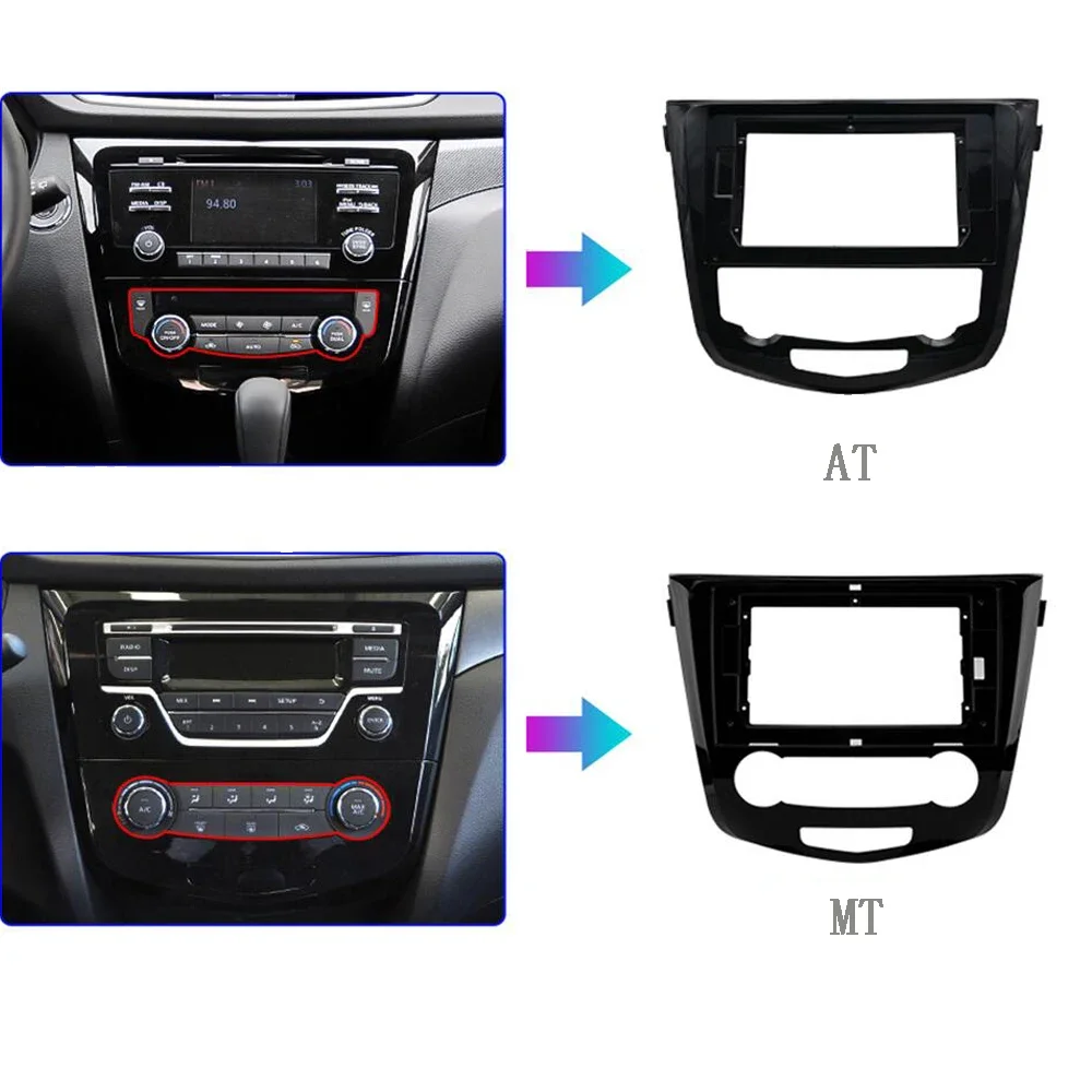 2Din Car Radio Fascia Frame For Nissan X-Trail X Trail 3 T32 Qashqai 1 J10 2013-2017 Android GPS Panel Dash Installation Kit