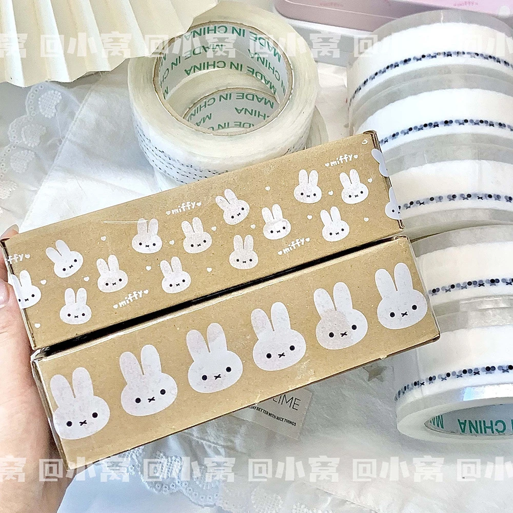 Kawaii Miffy Transparent Packaging Sealing Tape Cute Box Parcel Decorative Sticker Creative Gift Wrapping Supplies Girl Gift
