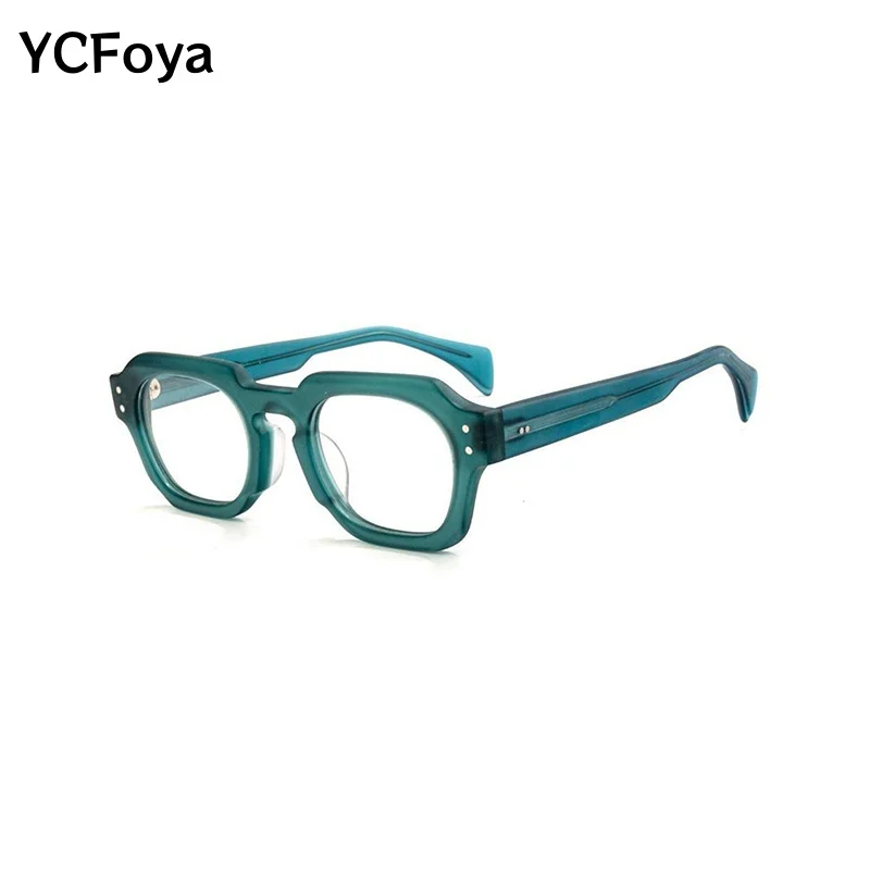 

YCFoya 2026 Polygon Acetate Fiber Unisex Fashion Personality Eyeglass Frame Optical Prescription Frame for Men And Women HL56059