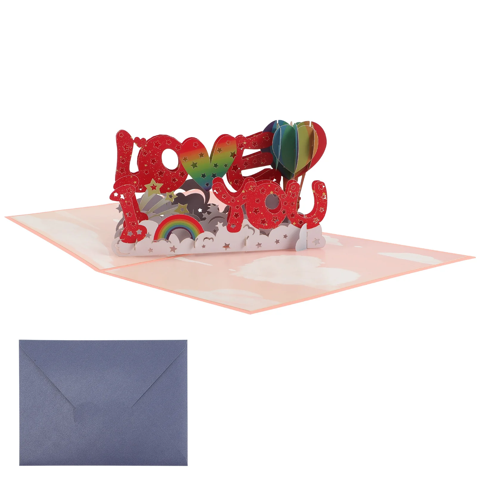 

1Set Up Card Paper Greeting Craft for Love Expression I Love You Design Birthday Anniversary Valentine Wedding Gift