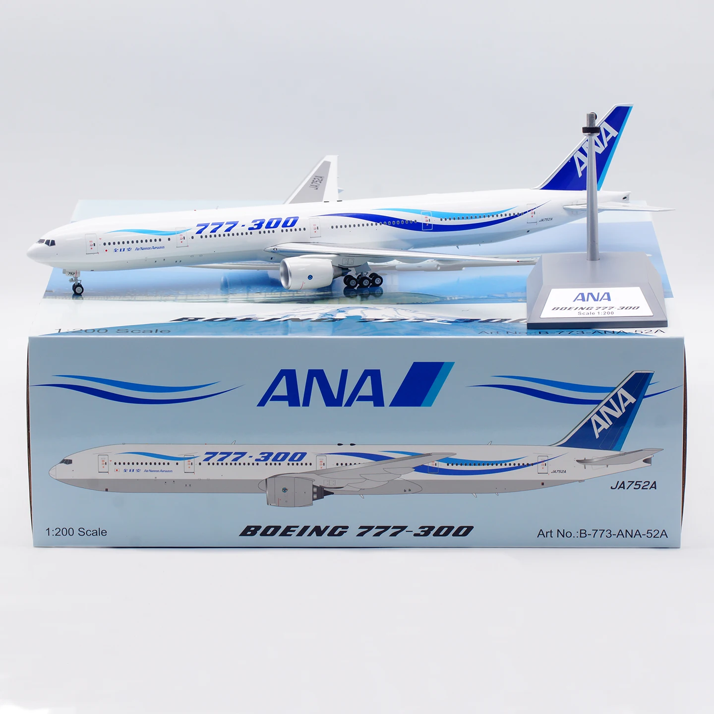 

B-773-ANA-52A Alloy Collectible Plane Gift B-Models 1:200 ANA All Nippon Airways Boeing B777-300 Diecast Jet Model JA752A