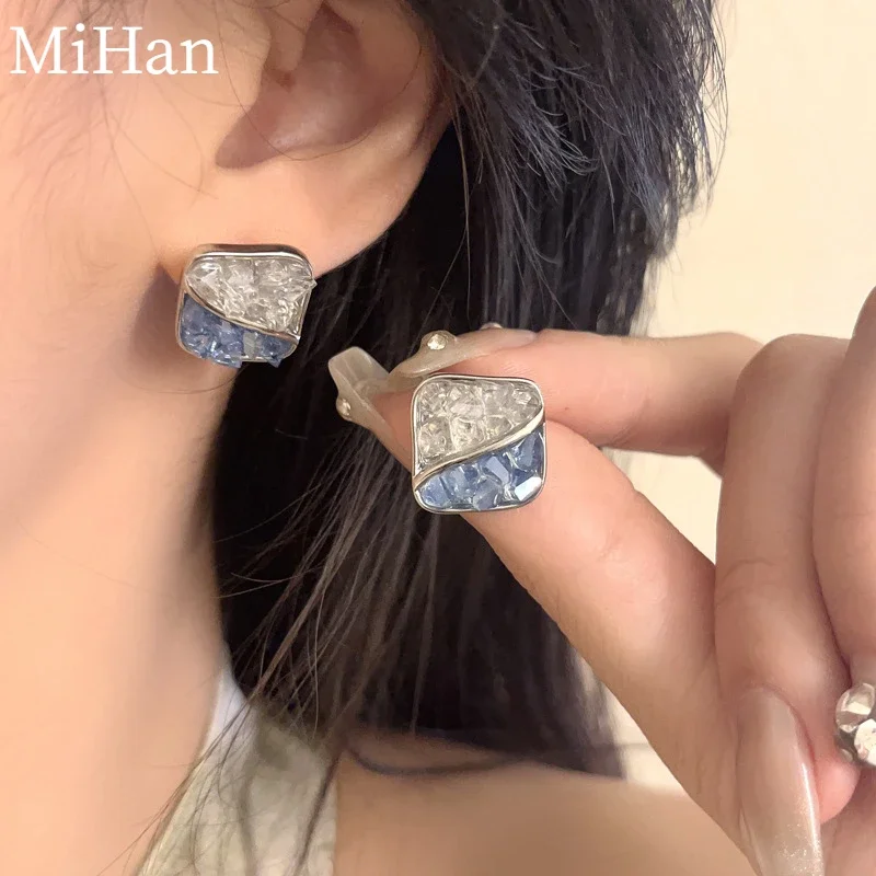 MiHan Trendy Jewelry Summer Geometry 2024 new trendy niche haute sense Earrings For Women Party Gifts Accessories Wholesale