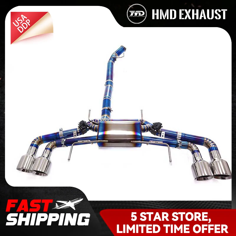 

HMD Ti Exhaust System high flow Performance Catback for Nissan GTR R35 with valve Electronic valves