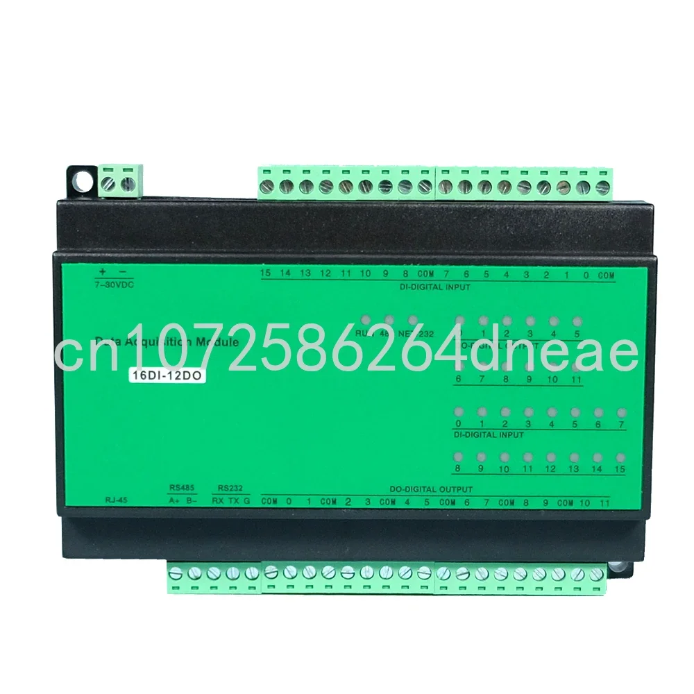 

16DI-12DO 16DI Acquisition Controller 12 Channel Output Modbus RTU Protocol RS485 232 Switch Input Output Industrial Controller