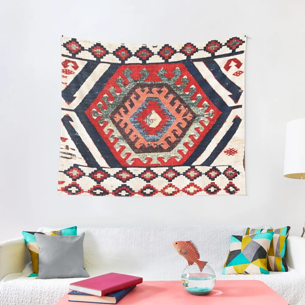 

Hotamis Konya Central Anatolian Kilim Fragment Print Tapestry Bedroom Decoration Home Decor Accessories Wall Hanging Tapestry