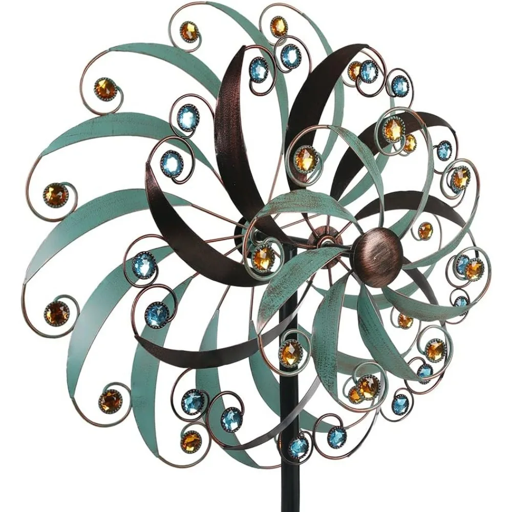 Large Metal Wind Spinners for Outdoor, Metal Yard Art Wind Sculptures & Spinners for Yard and Garden Decorations (20x80 Inches)