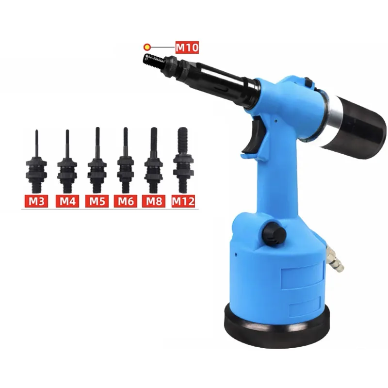 Pneumatic Air Rivet Nut Guns Automatic Insert threaded Pull Setter Riveters Riveting Rivnut Tool for Nuts M3 M4 M5 M6 M8 M10 M12