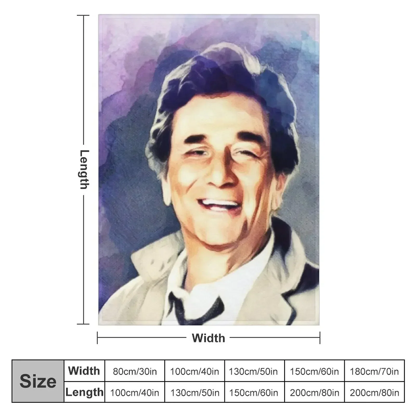 Peter Falk, Columbo Throw Blanket funny gift halloween warm winter Blankets For Baby Retros Plaid Blankets