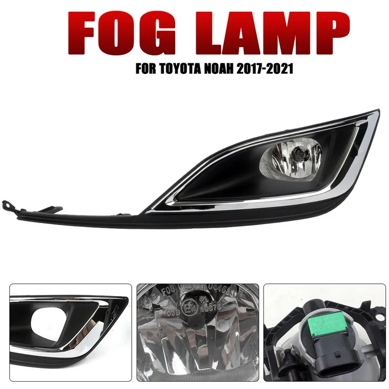 1Set Car Front Bumper Replacement Fog Lamp Assembly Upgrade Kit For TOYOTA TOYOTA NOAH 2017 2018 2019 2020  With Switch + Wiring