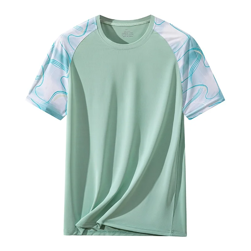 

Быстросохнущая дышащая футболка с коротким рукавом для мужчин, для активного отдыха, спорта, фитнеса, бега, скалолазания, пешего туризма