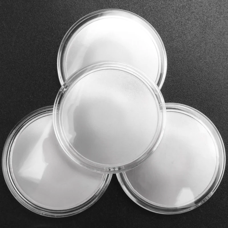 Blank Challenge Coins Metal Stamped Sublimation Blanks 40Mm Laser Engraved Round Labels+Acrylic Protective Case 20Pcs