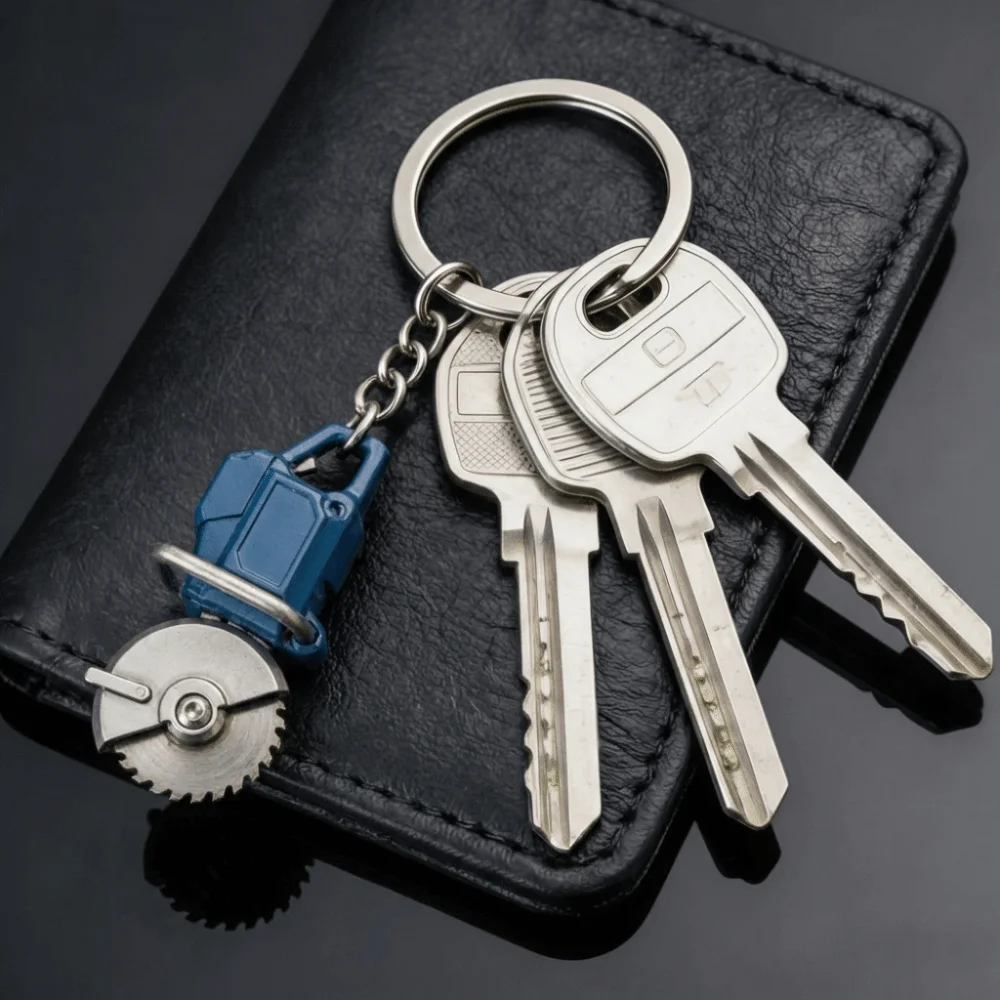 Resin Portable Chainsaw Keychain Ring Bag Charm Handheld Angle Grinder Keychain Portable Pruning Chainsaws