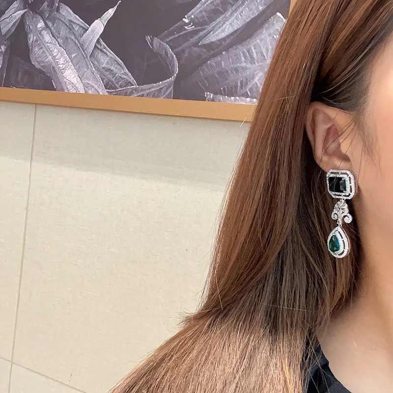 Bilincolor Exquisite Cubic Zircon Earrings for Women