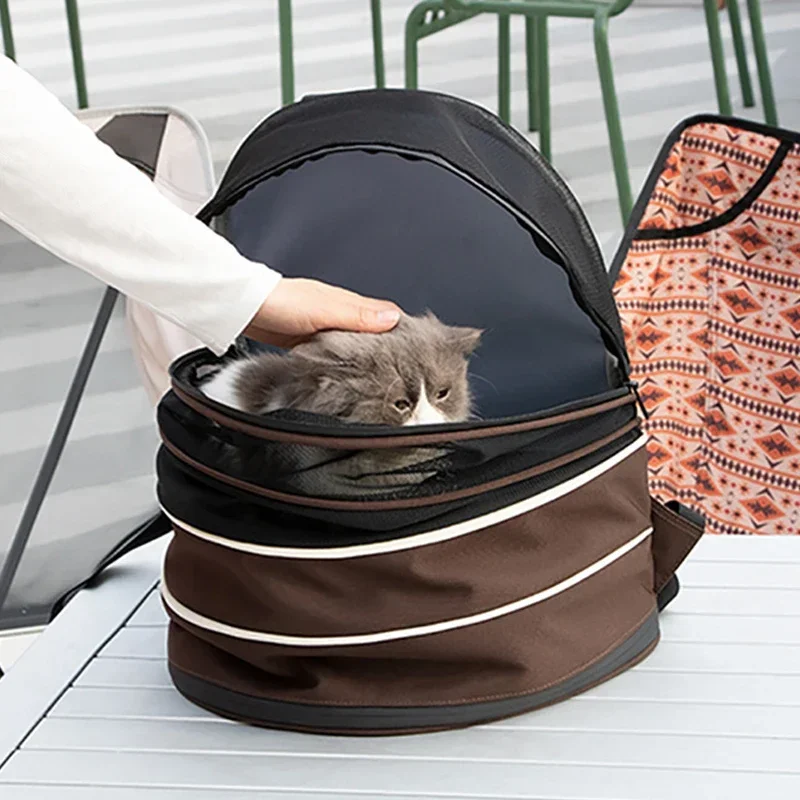 

Carrier Breathable Outdoor Expandable Kitten for Transparent Dogs Bag Backpack Travel Pet Puppy Cats Double Shoulders Small