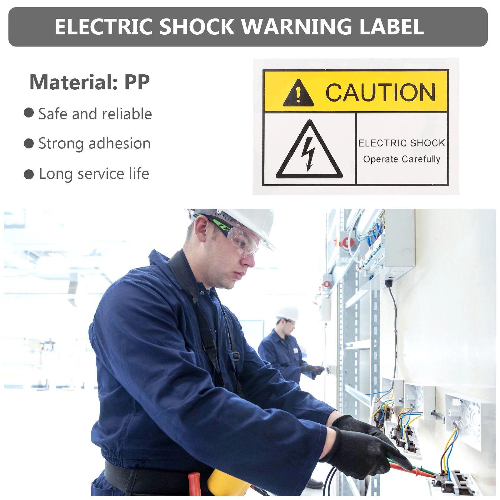 

10 Pcs Anti-electric Shock Warning Sticker Label Decal Stickers Vinyl Labels