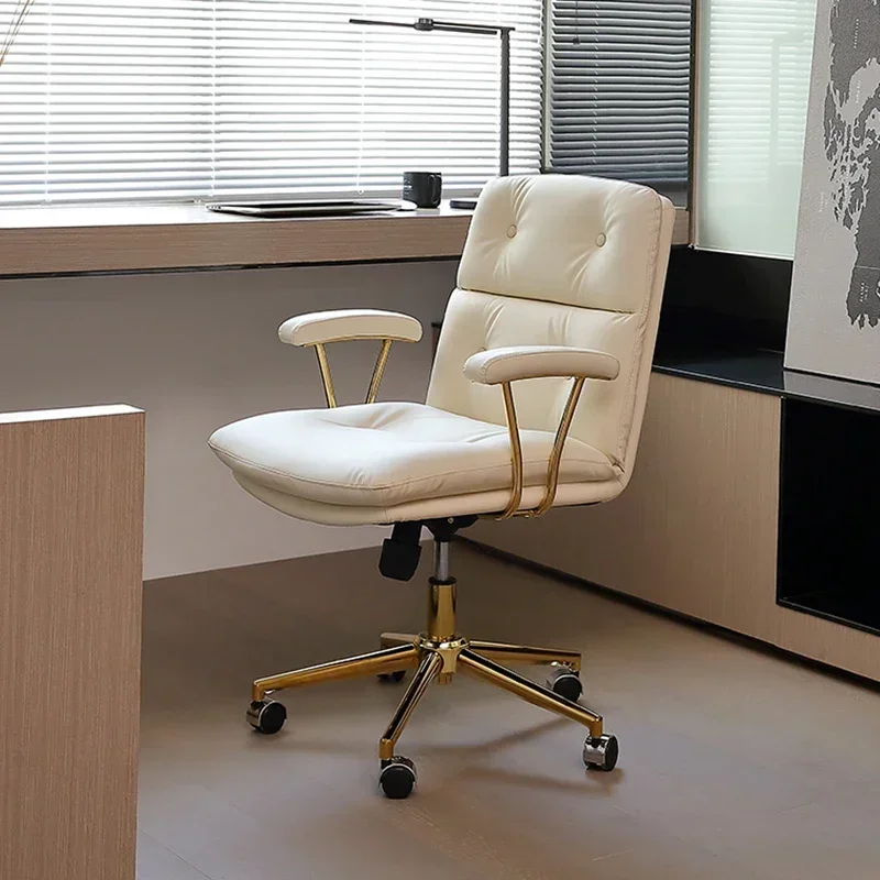 #  Light Luxury Computer Chair Office Home Comfort Sedentary Office Chair Bedroom Vanity Salon Furniture Silla Escritorio