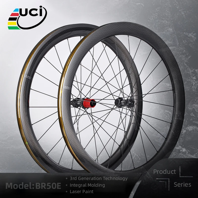 T700 Carbon Fiber Road Bike Wheelset Lightweight Speed Tubeless Wheels Set Sealed Bearing Hub Durable Bike Wheels Road Bike Part