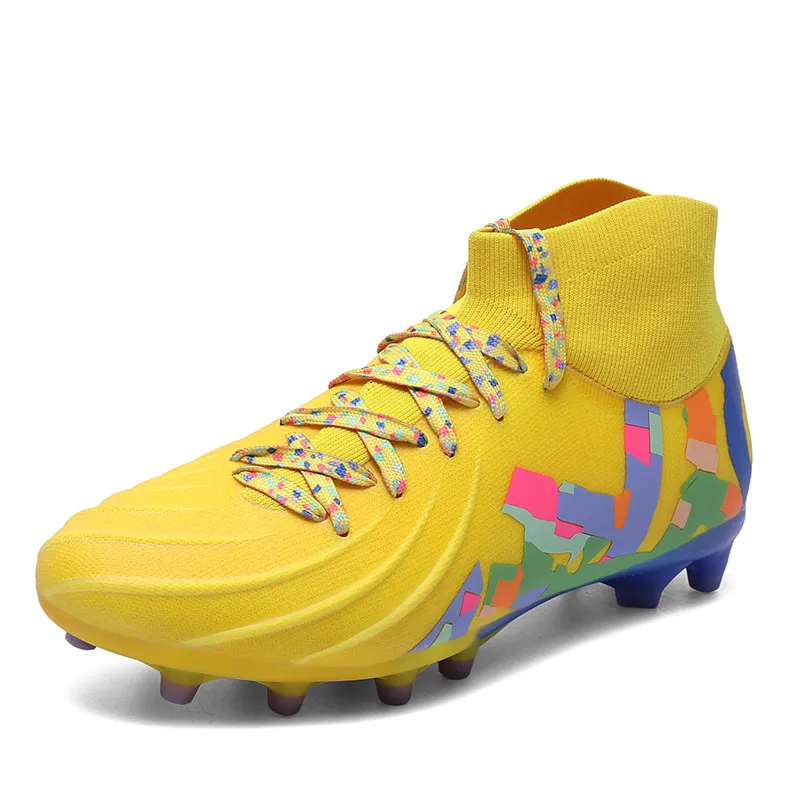 Professional Football Boots Men's Studded Boots Unisex Comfortable All-Purpose Grass Training Football Pitch Sports Shoes