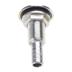 Straight Thru-Hull Fitting Boat Marine Drain Vent Stainless Bilge Pump 1 3/4 3/8 1/2Inch Yacht Water Outlet Port