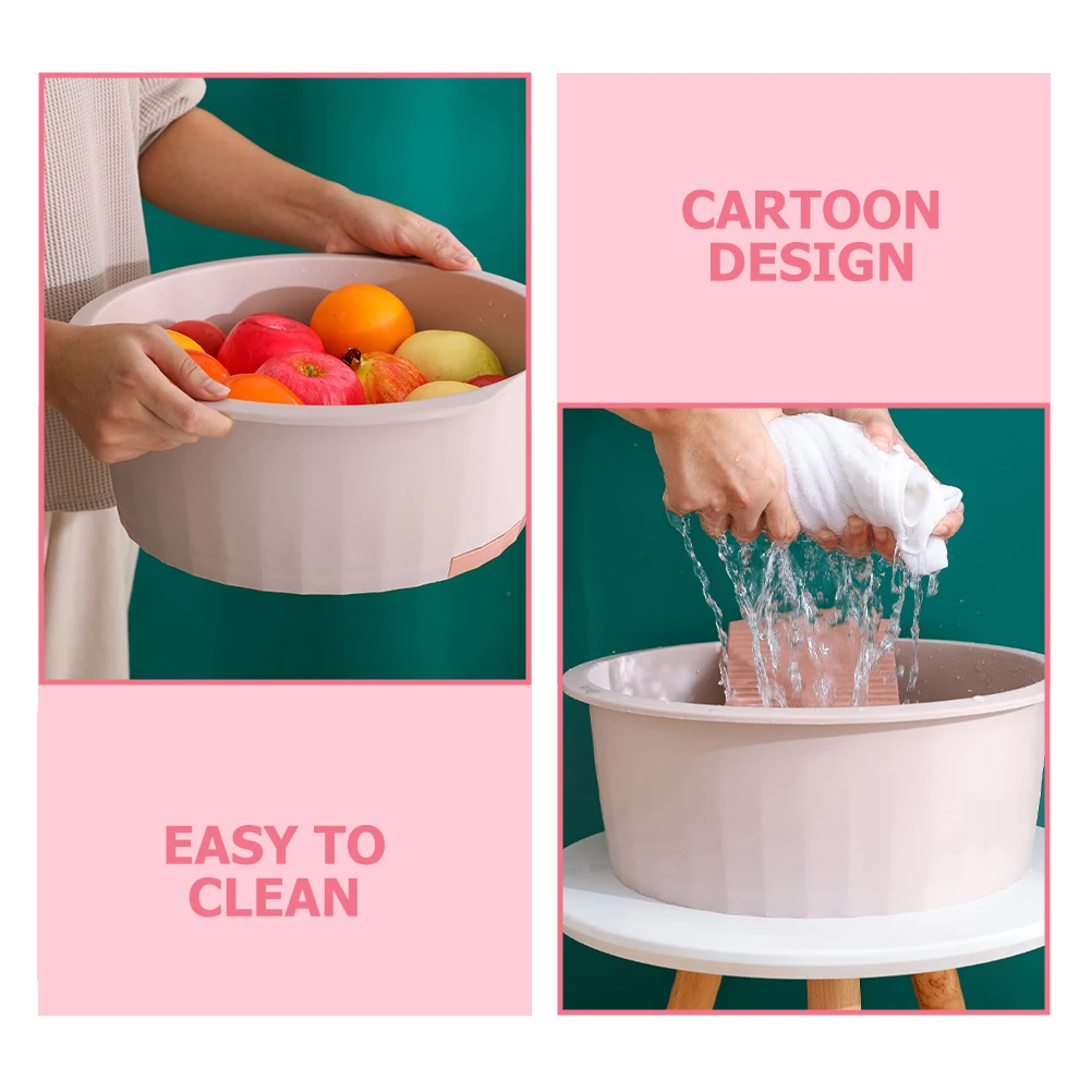 

1 Set Baby Wash Basin With Washboard, Infant Washing Basin For Kitchen Dishpan, Face Foot Cleaning, Camping Laundry, Dorm Home