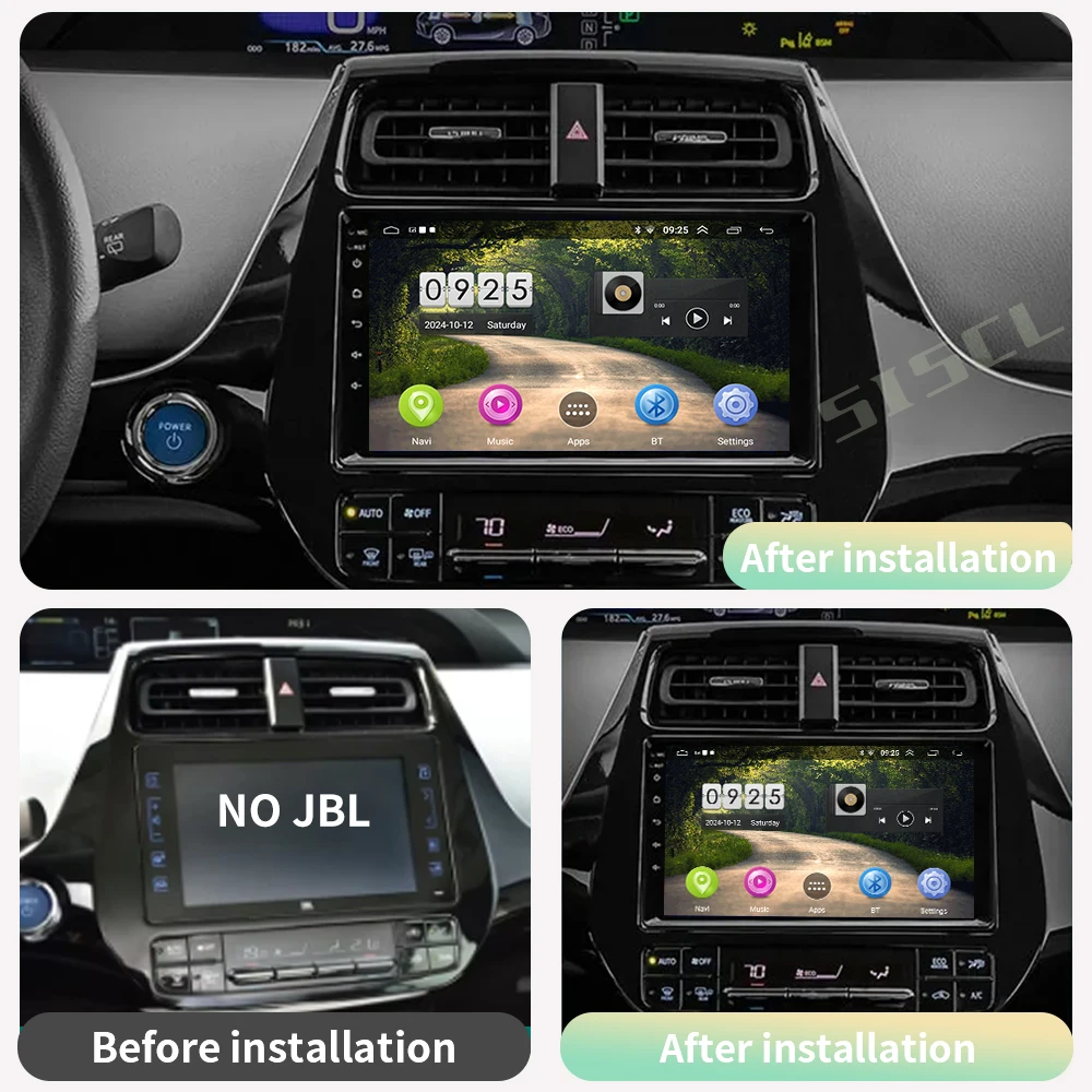 For Toyota Prius XW50 2015-2020 Car Radio Multimedia System Receiver Navigation GPS Stereo Auto Android BT No 2 Din DVD