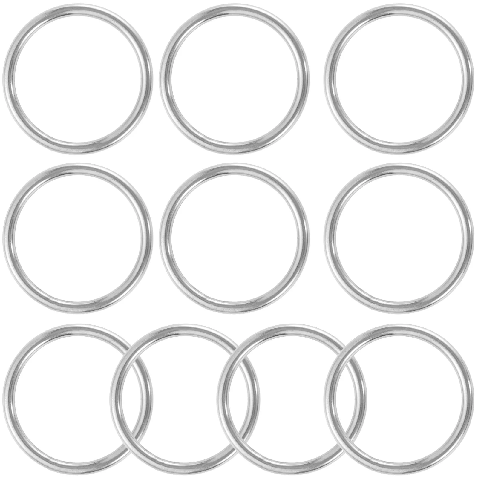 10Pcs 2.4In Rings Welded O Rings Multi-Purpose O-Rings For Macrame DIY Hardware Bags Camping Belt Dog Leashes Keychain Purse