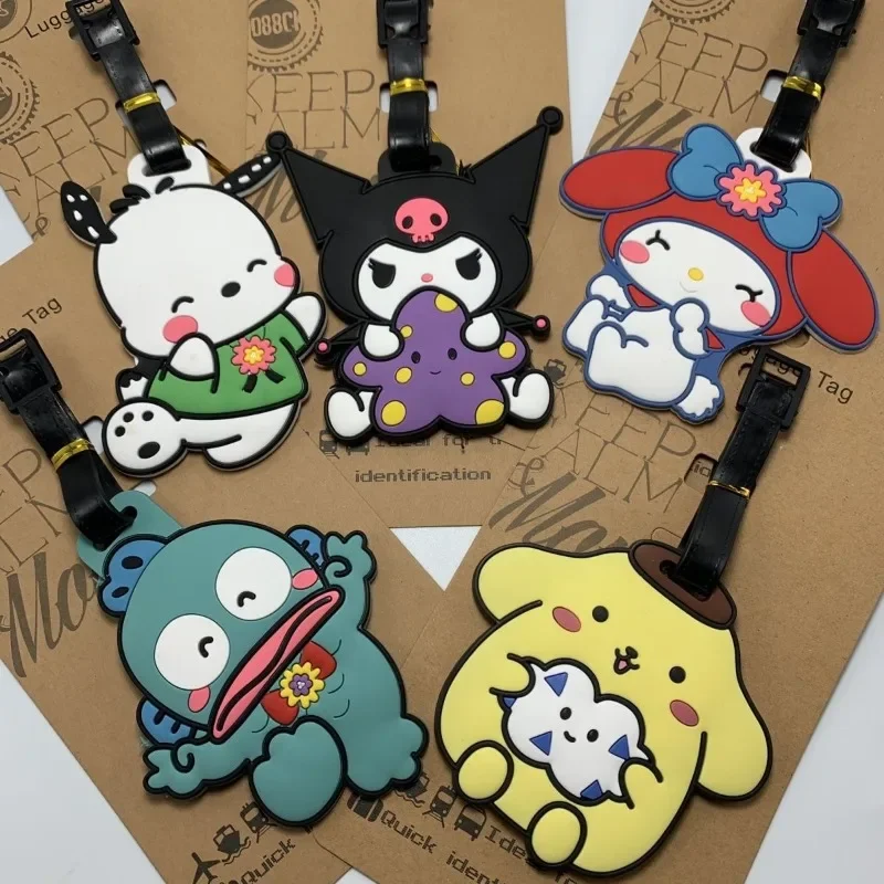 

Kawaii Sanrio My Melody Cinnamoroll Kuromi Pochacco Luggage Tag Boarding Pass Suitcase Tag Cartoon Baggage Tag Hanging Ornaments